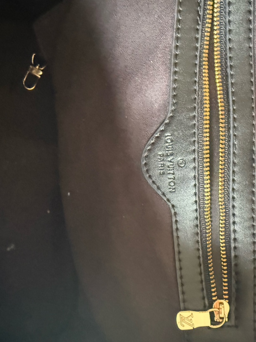 Black Designer Embossed Monogram Tote Bag - Picture 6 of 9